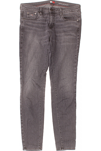 TOMMY HILFIGER Dámské šedé Skinny Džíny S Nízkým Pasem Vel. 28/32