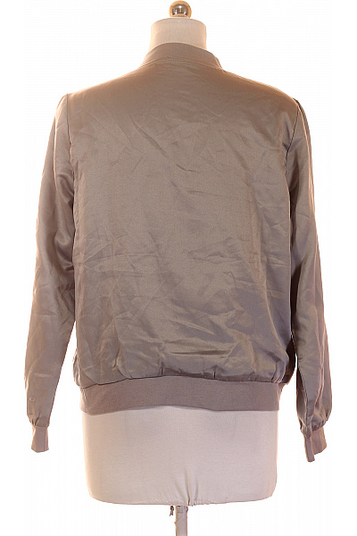 LAWRENCE GREY Dámská bomber bunda lesklá šedá se zipem moderní Vel. 40 | LAWRENCE GREY | obrázek 2