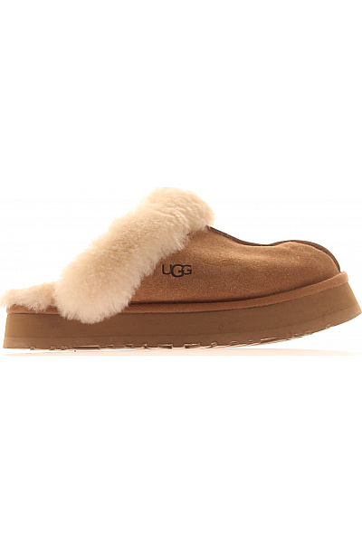 UGG Hnědé Nazouvací Pantofle S Kožíškem Na Platformě Velikost 38