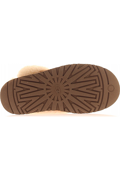UGG Hnědé nazouvací pantofle s kožíškem na platformě Velikost 38 | UGG | obrázek 3