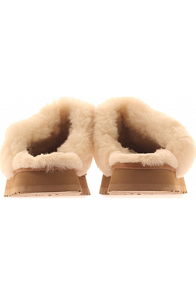 UGG Hnědé nazouvací pantofle s kožíškem na platformě Velikost 38 | UGG | obrázek 4