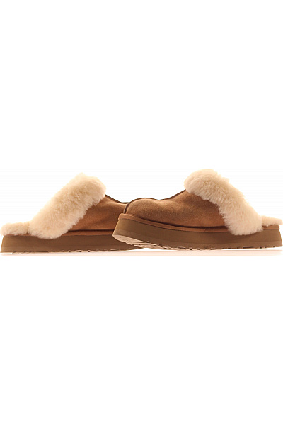 UGG Hnědé nazouvací pantofle s kožíškem na platformě Velikost 38 | UGG | obrázek 5
