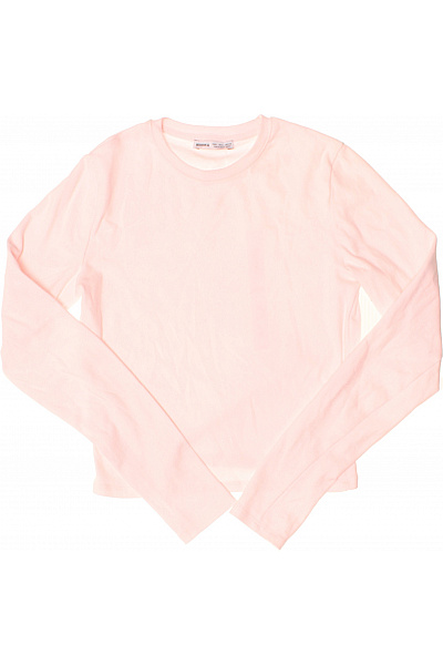 Bershka růžové tričko s dlouhým rukávem basic crop top Velikost EU L | Bershka | obrázek 2