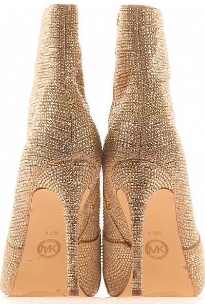 MICHAEL KORS Zlaté textilní kotníkové boty na vysokém podpatku s kamínky elegantní Vel. 8.5 | MICHAEL KORS | obrázek 4