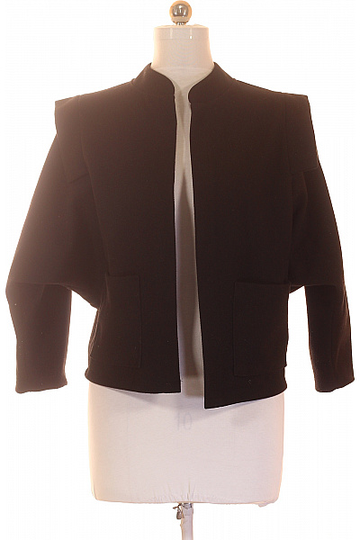 Dámské černé sako krátké elegantní moderní se stojáčkem Velikost EU S/M | Unimoda | obrázek 2