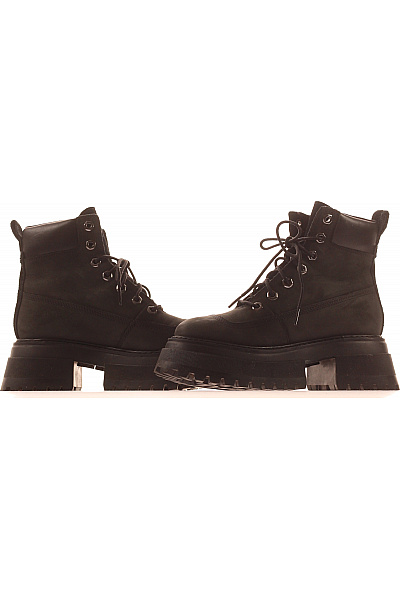 Timberland Dámské kožené kotníkové boty šněrovací na platformě černé Velikost 36 | Timberland | obrázek 5