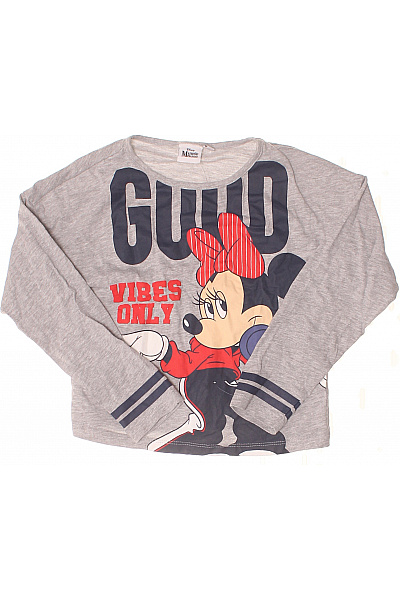 DISNEY Dívčí tričko s dlouhým rukávem šedé Minnie Mouse Vel. EU 128 | DISNEY | obrázek 2