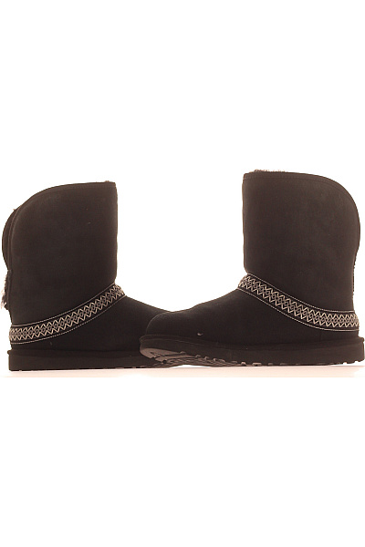 UGG Dámské černé kožené válenky s ozdobným lemem Velikost 39 | UGG | obrázek 5