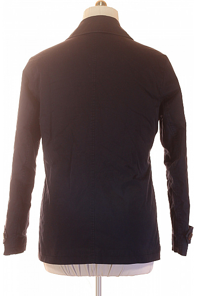 Guess Pánská bavlněná dvouřadá bunda modrá přechodová smart casual Velikost M | Guess | obrázek 2
