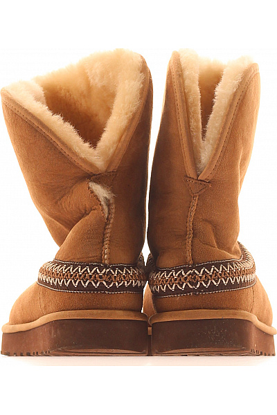 UGG Kožené kozačky s ozdobným lemem a kožíškem Vel. 40 | UGG | obrázek 4