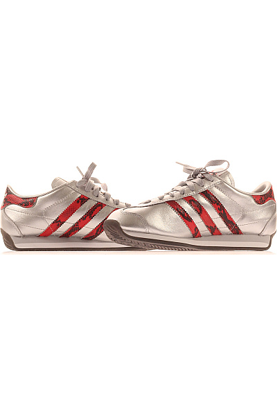 ADIDAS tenisky šněrovací sportovní stříbrné s červeným vzorem Velikost 37 1/3 | ADIDAS | obrázek 5