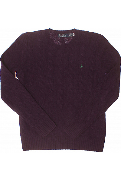 Ralph Lauren Fialový vlněný pulovr s copánkovým vzorem Vel. S | Ralph Lauren | obrázek 2