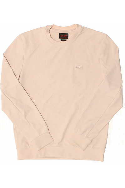 Guess Pánská Mikina Béžová S Dlouhým Rukávem Jednobarevná Crewneck Vel. EU L