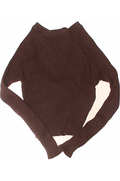 myMo Hnědé dámské tričko s dlouhým rukávem basic crop top Velikost M | myMo | obrázek 2
