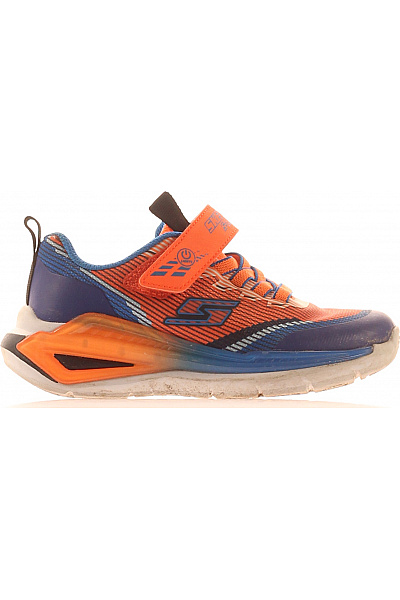 SKECHERS Dětské Oranžové Tenisky Sportovní Na Suchý Zip Velikost EU 28