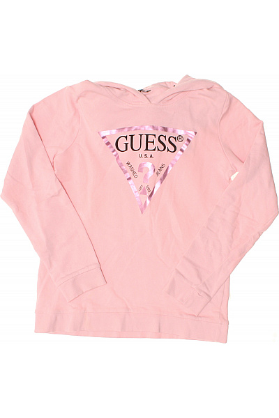 Guess Dívčí růžová bavlněná mikina s potiskem Velikost 16 | Guess | obrázek 2
