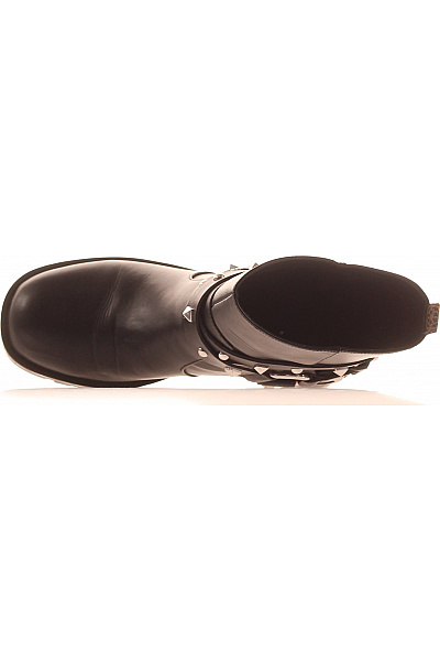 Guess Dámské kožené kotníkové kozačky na podpatku černé Vel. 38 | Guess | obrázek 2