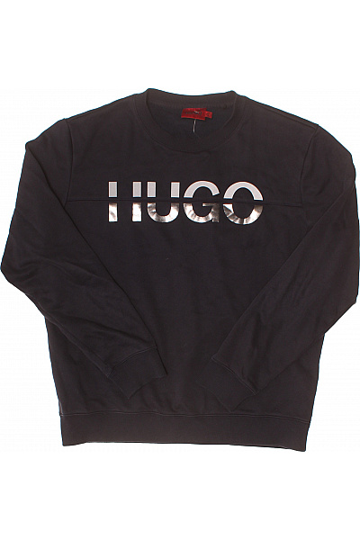 Hugo Boss Pánská Mikina S Dlouhým Rukávem černá S Potiskem Vel. M