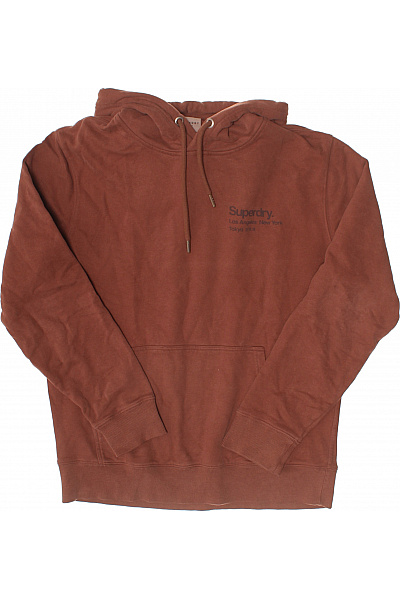 SUPERDRY pánská hnědá mikina s kapucí a potiskem přes hlavu Vel. L | SUPERDRY | obrázek 2