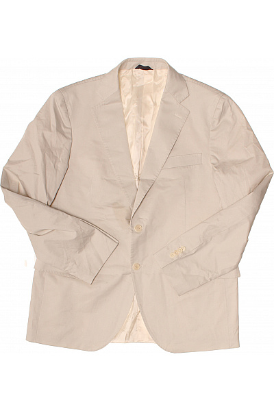 Pánské bavlněné sako a kalhoty smart casual béžové Vel. EU 52 | Unimoda | obrázek 2