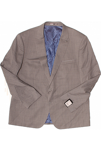 Pánské Vlněné Sako Elegantní Business šedé Vel. EU 48R