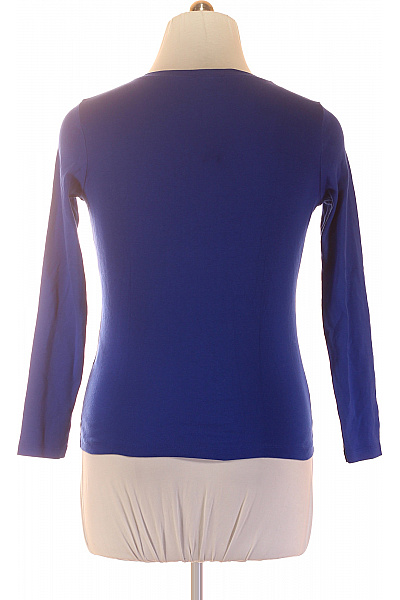 Darling Dámské tričko s dlouhým rukávem modré jednobarevné basic Vel. XL | Darling | obrázek 3