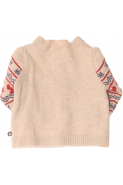 Petit-Bateau Dětský svetr s potiskem srdíček a sněhových vloček | Petit-Bateau | obrázek 2