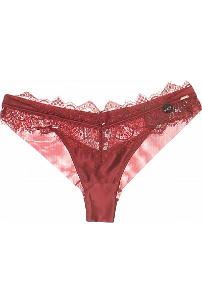 Hunkemoller dámské kalhotky krajkové červené saténové Vel. XS | Hunkemoller | obrázek 2