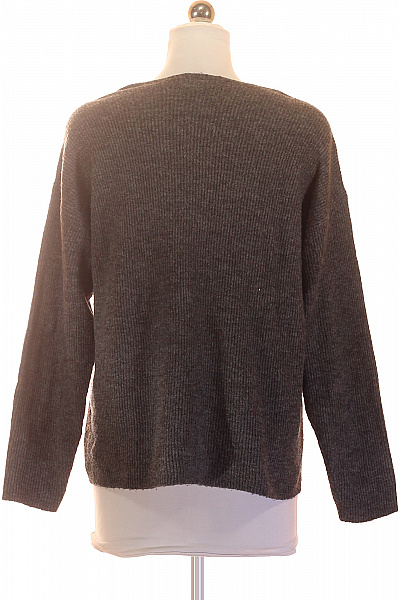 VERO MODA Šedý dámský pulovr s výstřihem do V žebrovaný oversized Vel. EU XS | VERO MODA | obrázek 3