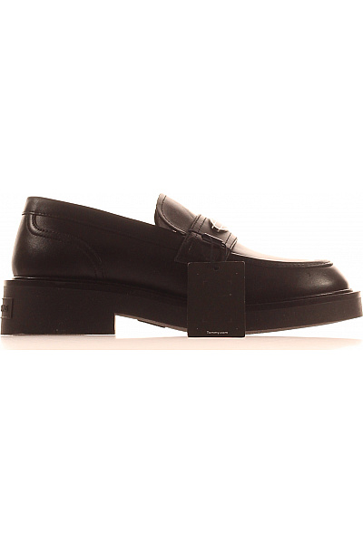 TOMMY HILFIGER Dámské Kožené Polobotky černé Elegantní Vel. 39