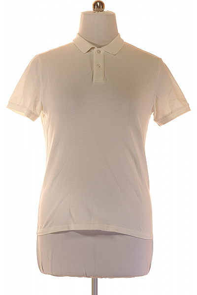 LAWRENCE GREY Bílé bavlněné dámské polo tričko s krátkým rukávem basic | LAWRENCE GREY | obrázek 4