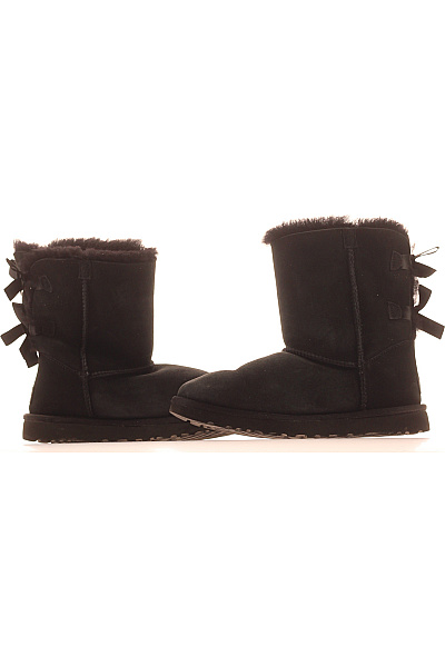 UGG Dámské kožené kozačky s mašlí černé zimní zateplené Vel. 39 | UGG | obrázek 5