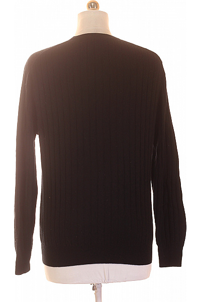 MAX TONSO CASHMERE Černý kašmírový žebrovaný pulovr Velikost l | MAX TONSO CASHMERE | obrázek 2