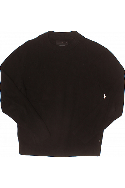 JACK & JONES Pánský černý bavlněný svetr s dlouhým rukávem basic Velikost M | JACK & JONES | obrázek 2