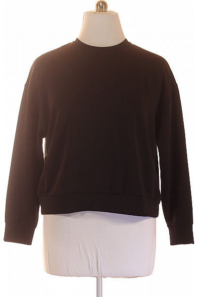 STRADIVARIUS dámská mikina černá s dlouhým rukávem crewneck Velikost L | STRADIVARIUS | obrázek 2