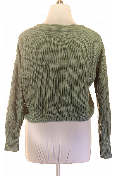 ONLY Dámský khaki pletený crop kardigan na knoflíky Vel. EU M | ONLY | obrázek 3