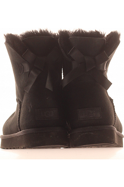 UGG Dámské černé semišové válenky s kožíškem a mašlí Vel. 41 | UGG | obrázek 4