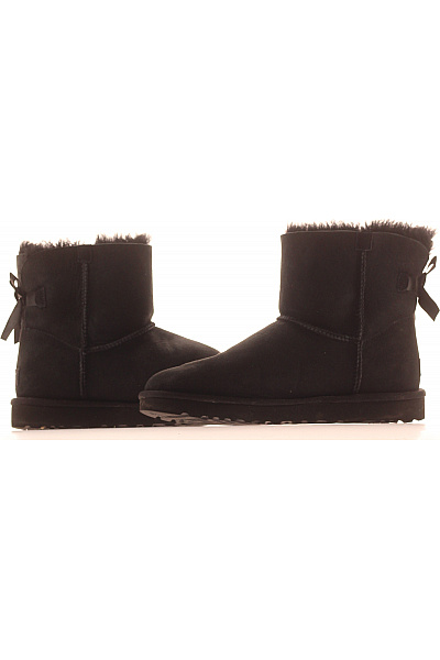 UGG Dámské černé semišové válenky s kožíškem a mašlí Vel. 41 | UGG | obrázek 5