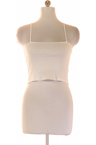 REVIEW Bílé bavlněné crop top tílko basic Velikost EU L | REVIEW | obrázek 2
