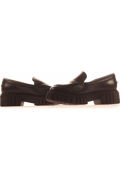 Clarks Dámské černé kožené nazouvací polobotky na platformě Velikost 39 | Clarks | obrázek 5