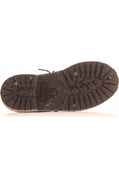 Timberland Dětské černé kotníkové zimní zateplené kožené boty s kožíškem Vel. 32.5 | Timberland | obrázek 3