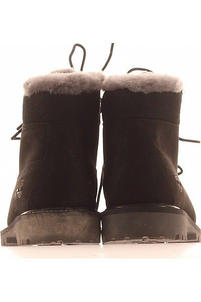 Timberland Dětské černé kotníkové zimní zateplené kožené boty s kožíškem Vel. 32.5 | Timberland | obrázek 4
