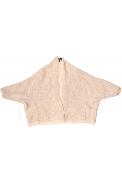 COMMA Béžový Pletený Kardigan Oversized Copánkový Vzor Vel. 36