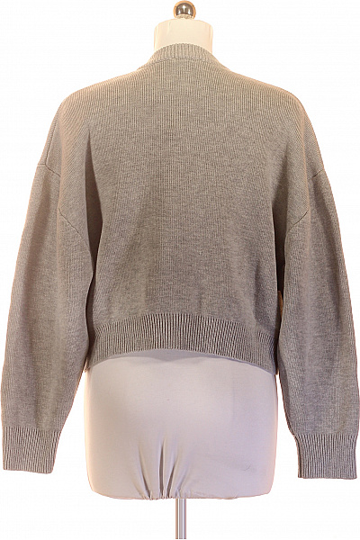 Šedý pletený crop kardigan na knoflíky Vel. EU 38 | Unimoda | obrázek 3