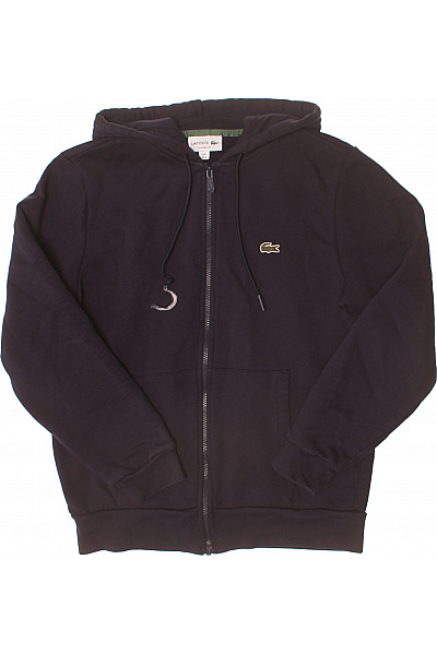LACOSTE Pánská Bavlněná Mikina S Kapucí A Výšivkou Na Zip Vel. M