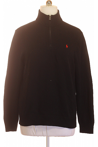 Ralph Lauren Pánský černý pletený pulovr se stojáčkem na zip Vel. EU XL | Ralph Lauren | obrázek 2