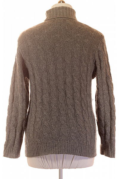MAX TONSO CASHMERE Dámský kašmírový rolák hnědý copánkový Velikost 3XL | MAX TONSO CASHMERE | obrázek 2