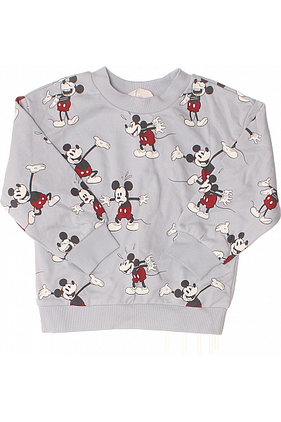 HM  Dívčí šedá Mikina S Potiskem Mickey Mouse Velikost EU 98/104