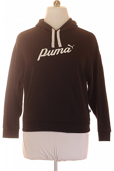 Puma Dámská černá Mikina S Kapucí A Potiskem Přes Hlavu Velikost L