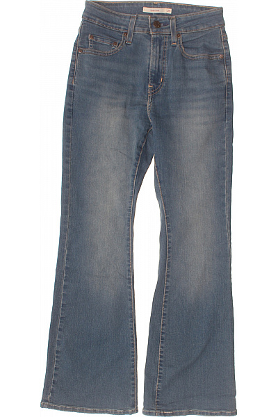 LEVIS Dámské Džíny Zvonové Modré S Vysokým Pasem Vel. 25